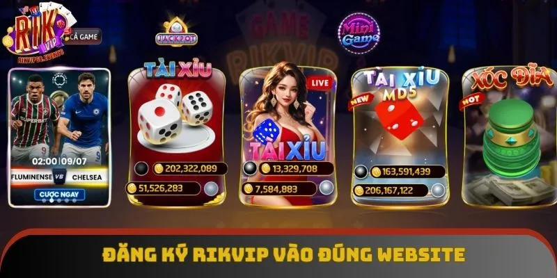 Đăng ký Rikvip vào đúng website 